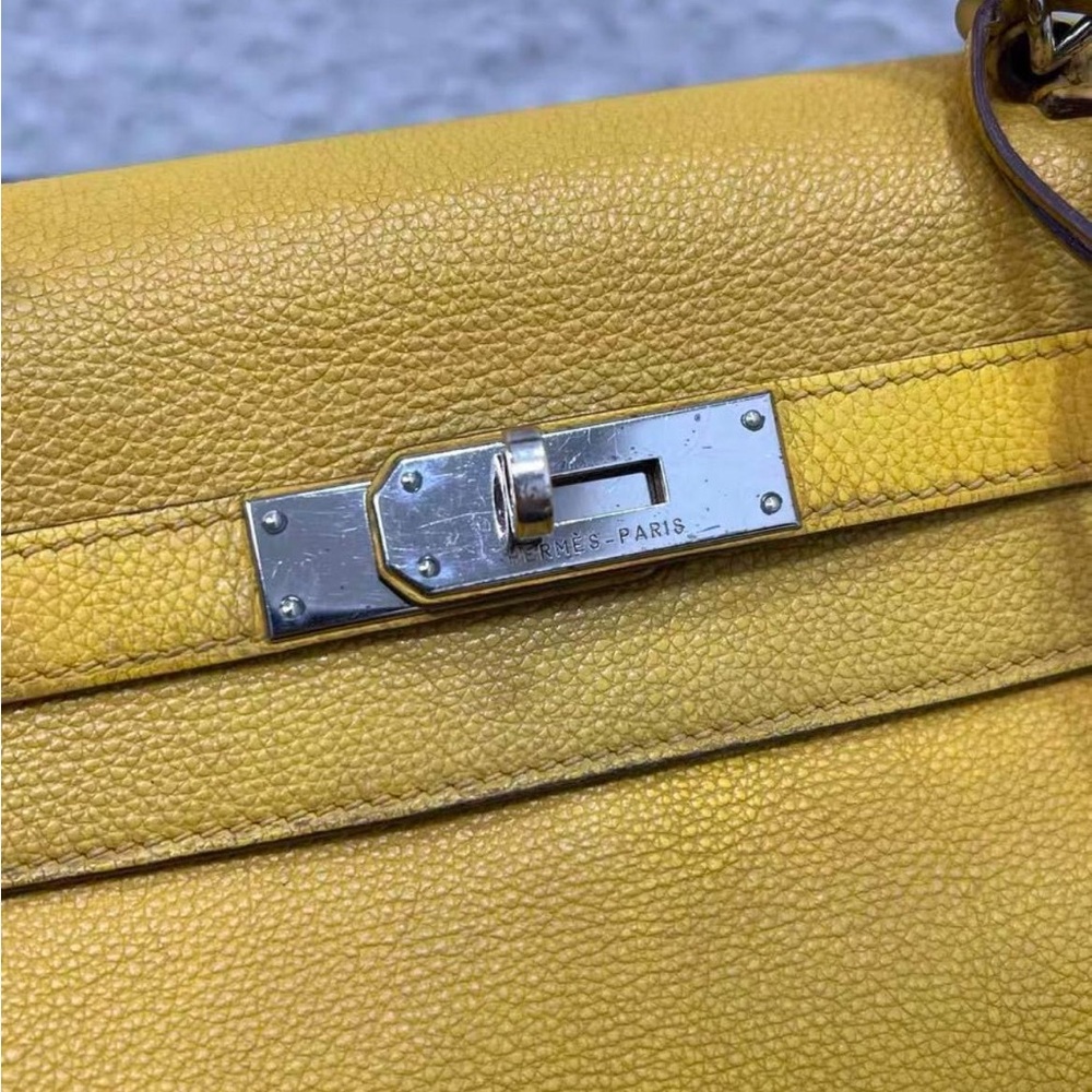 Hermes K28 Yellow with Silver Hardware - Picture 2 of 10